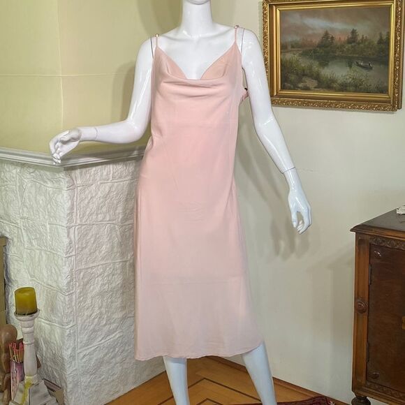 NWT Forever 21 Pink Satin Slip Dress size 2X - Picture 3 of 12